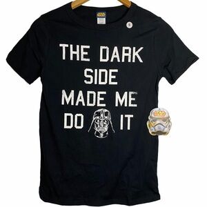 Star Wars Dark Side Made Me Do It Darth Vader Black T-Shirt Small S Fandom